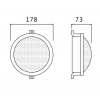 Aplique LED de pared redondo de policarbonato, 10W, IP44